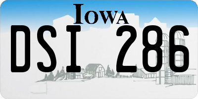 IA license plate DSI286