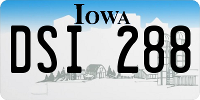 IA license plate DSI288