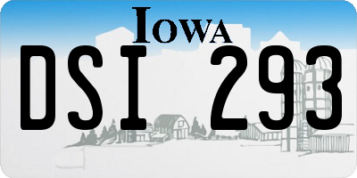 IA license plate DSI293