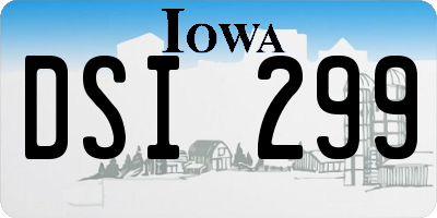 IA license plate DSI299