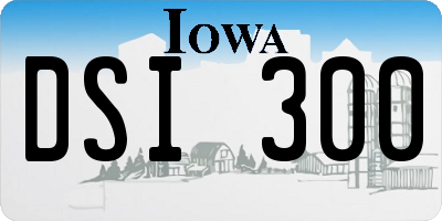 IA license plate DSI300