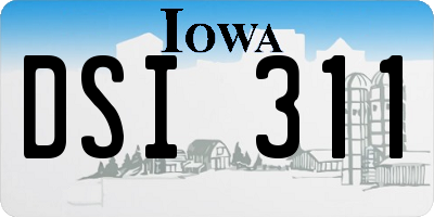 IA license plate DSI311