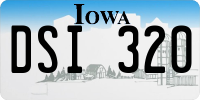 IA license plate DSI320