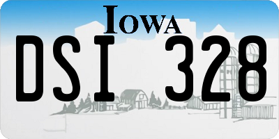 IA license plate DSI328