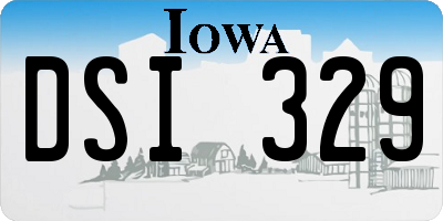 IA license plate DSI329