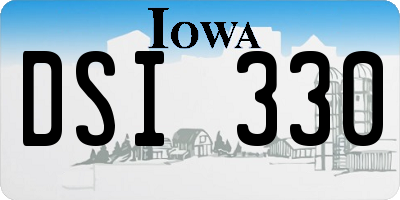 IA license plate DSI330