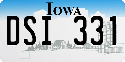 IA license plate DSI331
