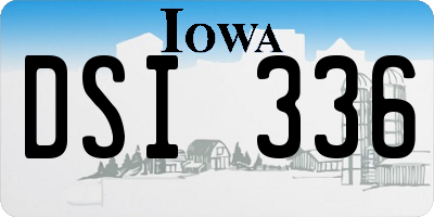 IA license plate DSI336