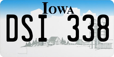 IA license plate DSI338