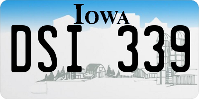 IA license plate DSI339