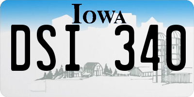 IA license plate DSI340