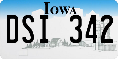IA license plate DSI342