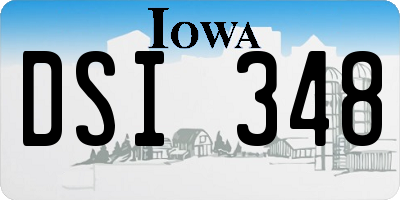 IA license plate DSI348