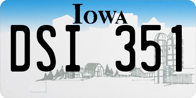 IA license plate DSI351