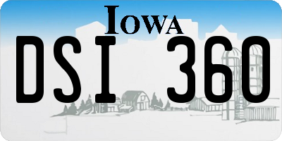 IA license plate DSI360