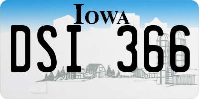 IA license plate DSI366