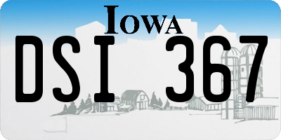 IA license plate DSI367
