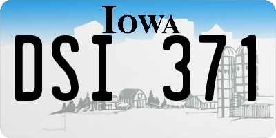 IA license plate DSI371