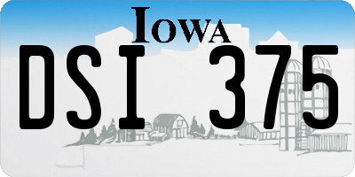 IA license plate DSI375