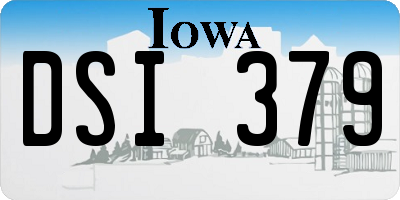 IA license plate DSI379