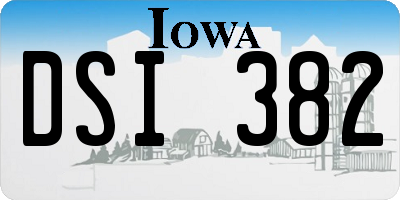IA license plate DSI382