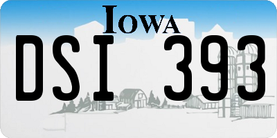 IA license plate DSI393