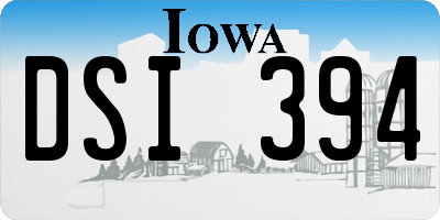 IA license plate DSI394