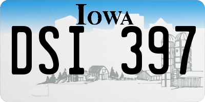 IA license plate DSI397