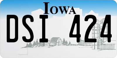 IA license plate DSI424
