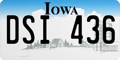 IA license plate DSI436