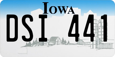 IA license plate DSI441