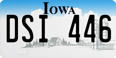 IA license plate DSI446