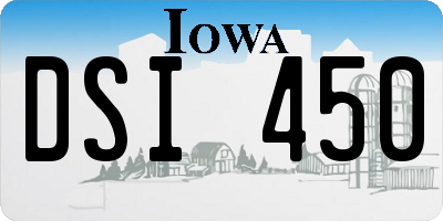 IA license plate DSI450