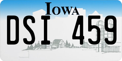 IA license plate DSI459