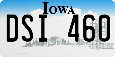 IA license plate DSI460