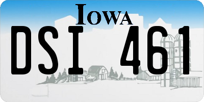 IA license plate DSI461