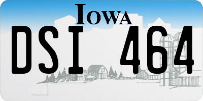 IA license plate DSI464