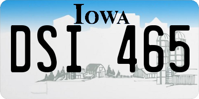IA license plate DSI465