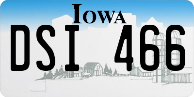 IA license plate DSI466