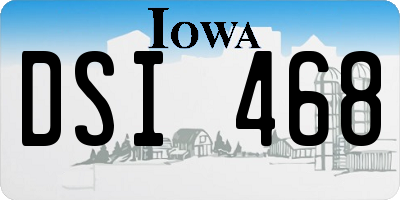 IA license plate DSI468