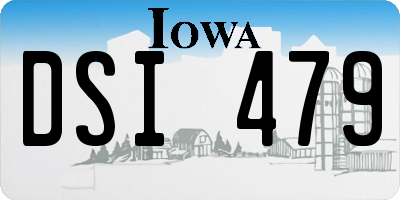 IA license plate DSI479