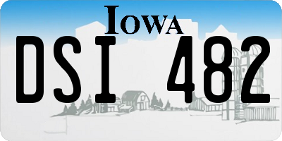 IA license plate DSI482