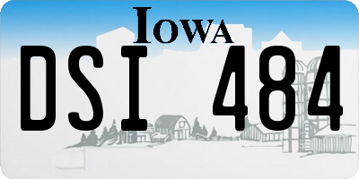 IA license plate DSI484