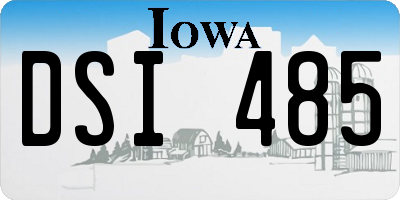 IA license plate DSI485