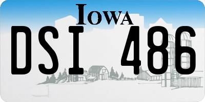 IA license plate DSI486
