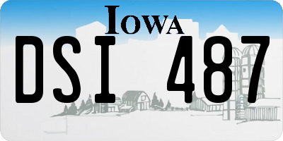 IA license plate DSI487