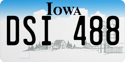 IA license plate DSI488