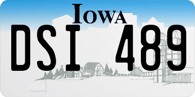 IA license plate DSI489