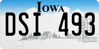 IA license plate DSI493