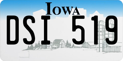 IA license plate DSI519